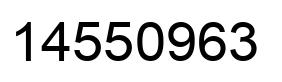 Number 14550963 black image