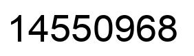 Number 14550968 black image