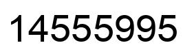Number 14555995 black image