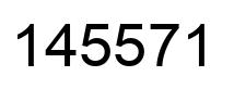 Number 145571 black image