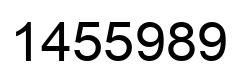 Number 1455989 black image