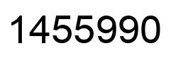 Number 1455990 black image