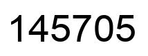 Number 145705 black image