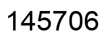 Number 145706 black image