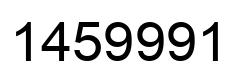 Number 1459991 black image