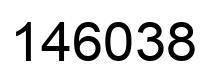 Number 146038 black image