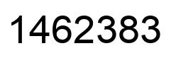 Number 1462383 black image