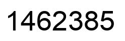 Number 1462385 black image