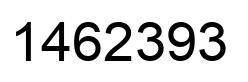Number 1462393 black image