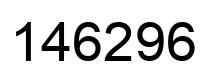 Number 146296 black image