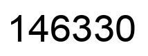 Number 146330 black image