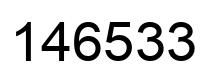 Number 146533 black image