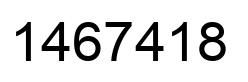 Number 1467418 black image