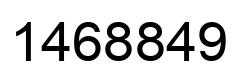 Number 1468849 black image