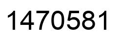 Number 1470581 black image