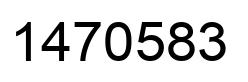 Number 1470583 black image