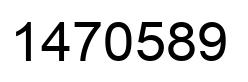 Number 1470589 black image