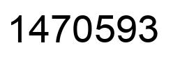 Number 1470593 black image