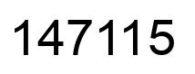 Number 147115 black image