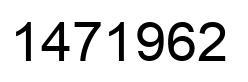 Number 1471962 black image