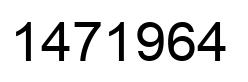 Number 1471964 black image
