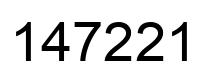 Number 147221 black image