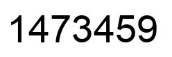 Number 1473459 black image