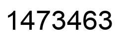 Number 1473463 black image