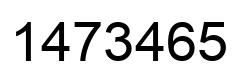 Number 1473465 black image