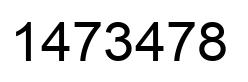 Number 1473478 black image