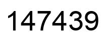 Number 147439 black image