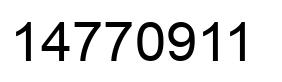 Number 14770911 black image