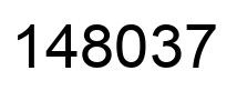 Number 148037 black image