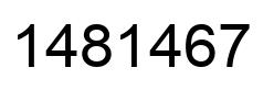Número 1481467 imagen negro