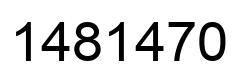 Número 1481470 imagen negro