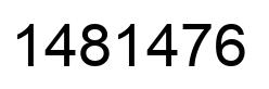Number 1481476 black image