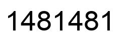 Number 1481481 black image