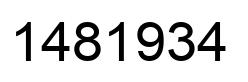 Number 1481934 black image