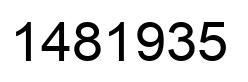 Number 1481935 black image