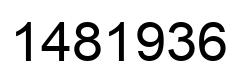 Number 1481936 black image