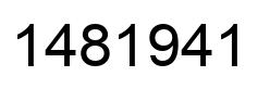Number 1481941 black image