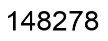 Number 148278 black image