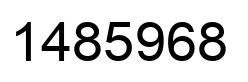 Number 1485968 black image