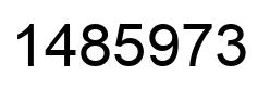Number 1485973 black image