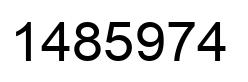 Number 1485974 black image