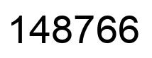 Number 148766 black image