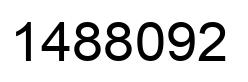 Number 1488092 black image