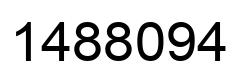 Number 1488094 black image