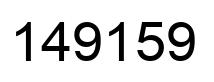 Number 149159 black image