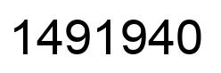 Number 1491940 black image